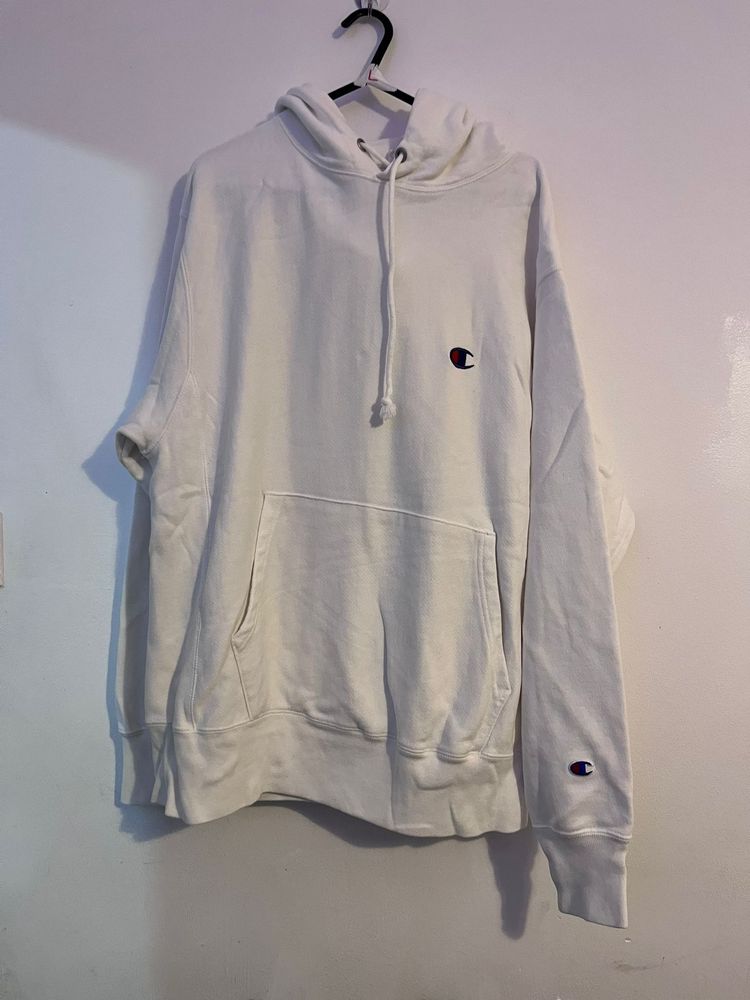Champion White Hoodie